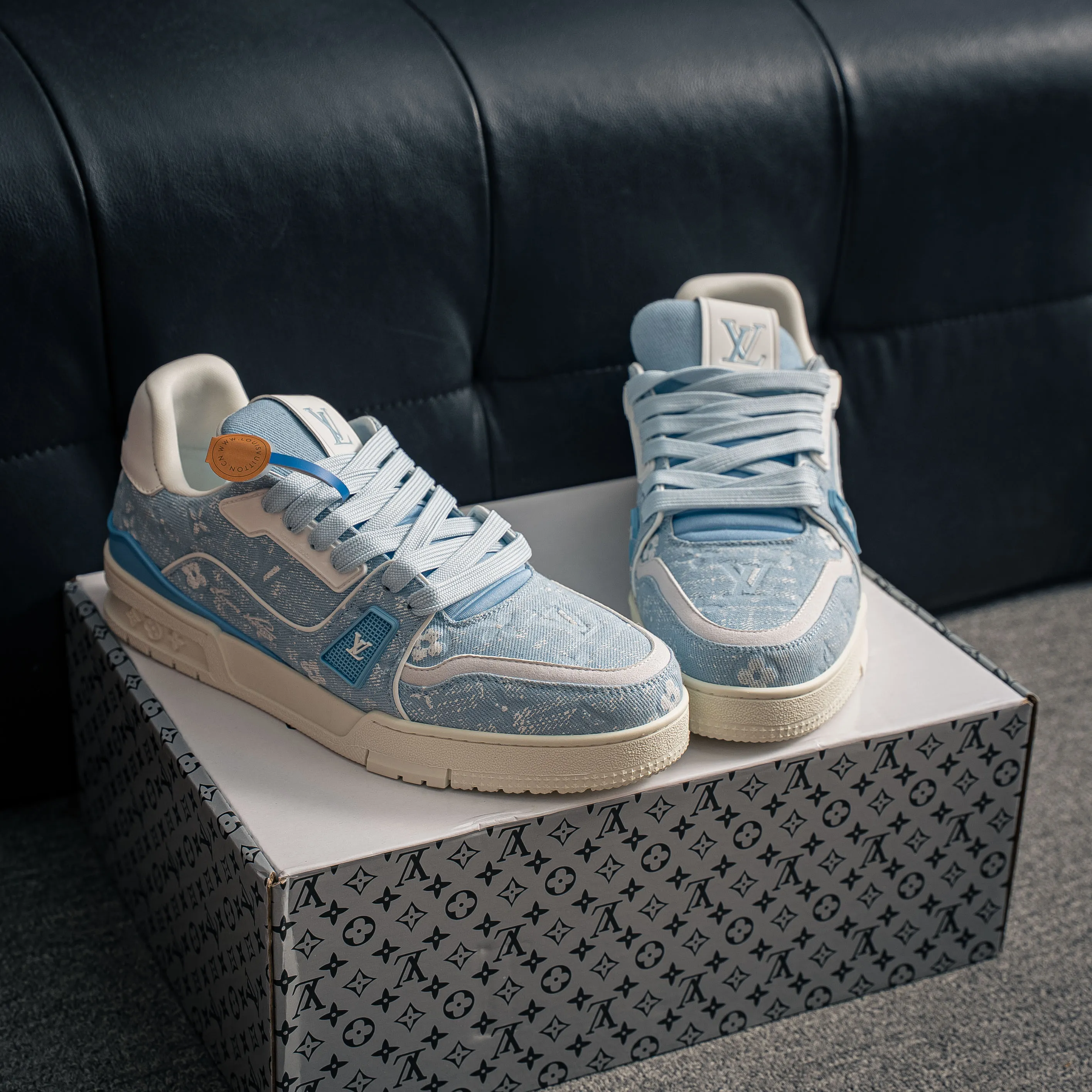 【L 2 】 Premium LV Classic New Arrival ✦ 1:1 ， ， ✦ Cowhide Leather Shoes ， LOGO ✦ + ，